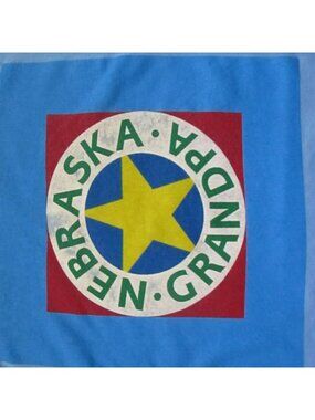 XL Vintage T-shirt Nebraska Grandpa T-Shirt Light Blue Large By Miller 1990s